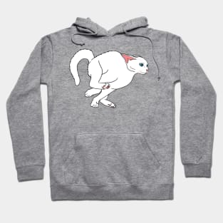 Running Hyper White Cat Hoodie